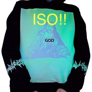 MAJOR ISO!! outerspace crucified hoodie from dolls kill. - do not buy